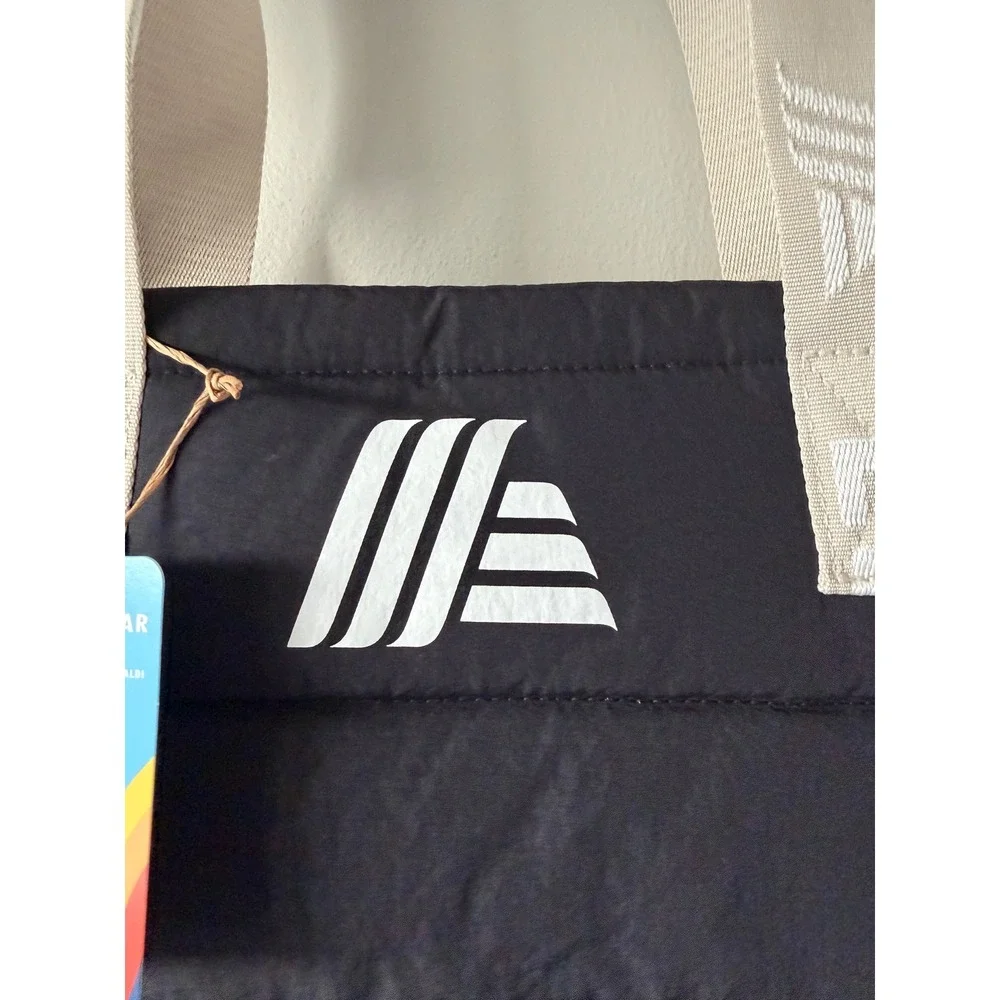 Aldi 50th Anniversary Gear Puffer Tote Bag Black Quilted Nylon Logo